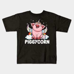 Piggycorn Funny Pig Unicorn Kids T-Shirt